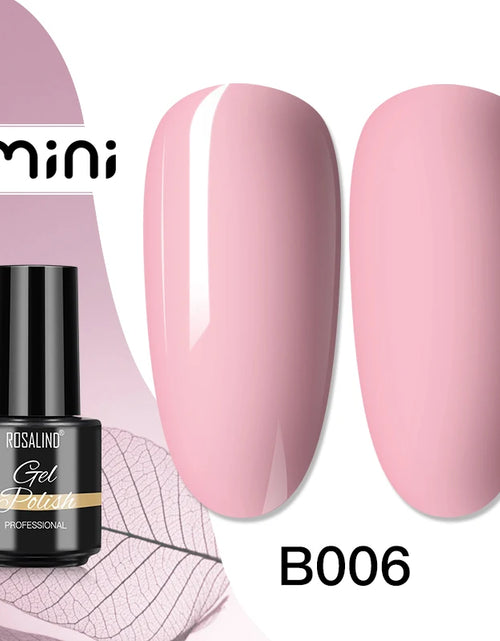 Load image into Gallery viewer, ROSALIND Bright Gel Nail Polish Mini 5ml Gel Polish Colorful Need UV Nail Lamp Semi-Permanent Base Top Gel Varnishes
