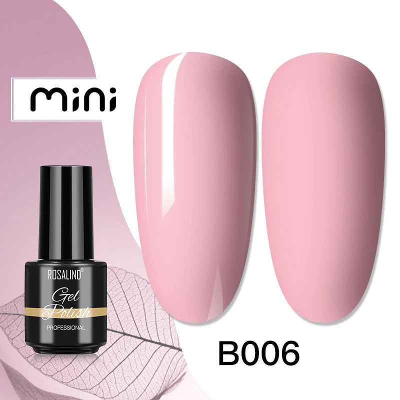 ROSALIND Bright Gel Nail Polish Mini 5ml Gel Polish Colorful Need UV Nail Lamp Semi-Permanent Base Top Gel Varnishes