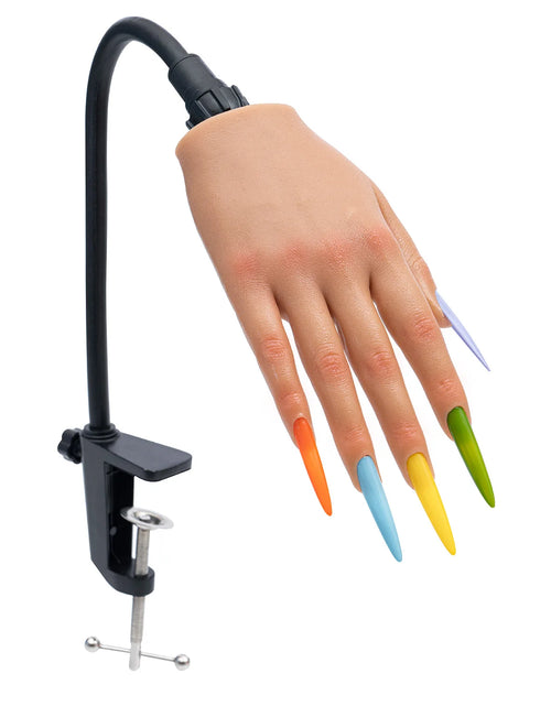 Load image into Gallery viewer, Nail Training Practice Hand For Acrylic Nails Silicone Fake Hands To Nail Practice Hand Model Filming Props Veikmv
