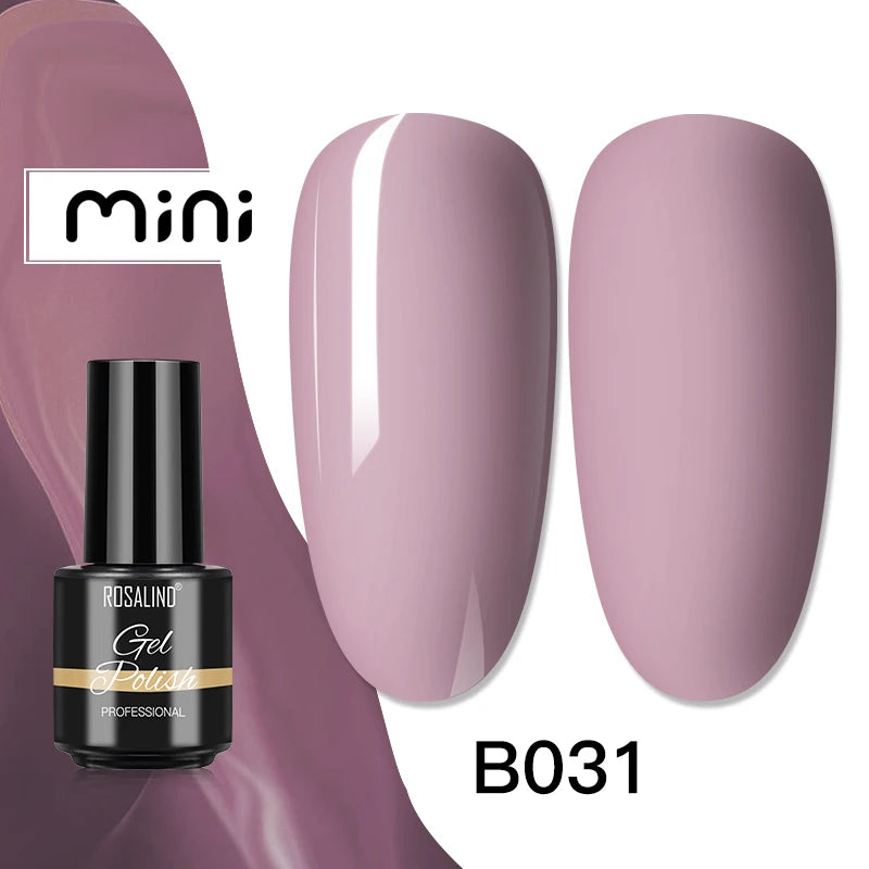 ROSALIND Bright Gel Nail Polish Mini 5ml Gel Polish Colorful Need UV Nail Lamp Semi-Permanent Base Top Gel Varnishes