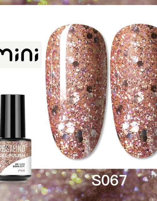 Load image into Gallery viewer, ROSALIND Bright Gel Nail Polish Mini 5ml Gel Polish Colorful Need UV Nail Lamp Semi-Permanent Base Top Gel Varnishes
