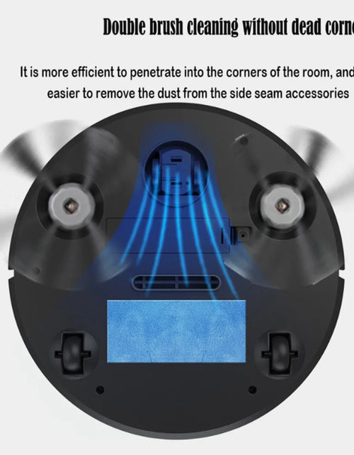 Load image into Gallery viewer, 3-in-1 Robot Vacuum Cleaner USB Rechargeable 1000Pa Suction Robotic Vacuum and Mop Combo for Home Floor Washing Carpet Pet Hair
