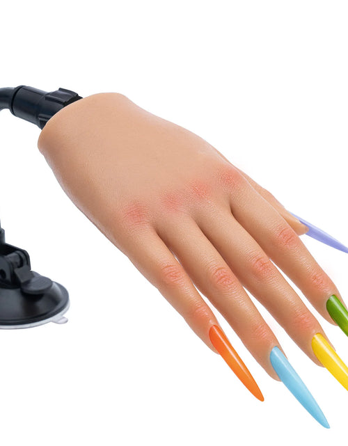 Load image into Gallery viewer, Nail Training Practice Hand For Acrylic Nails Silicone Fake Hands To Nail Practice Hand Model Filming Props Veikmv

