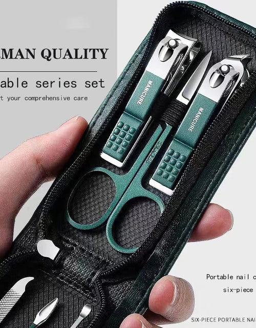Load image into Gallery viewer, Nail Scissors Set Household High End Mens And Womens Special Nail Clippers Manicure Beauty Tools 6 Piece Portable Household
