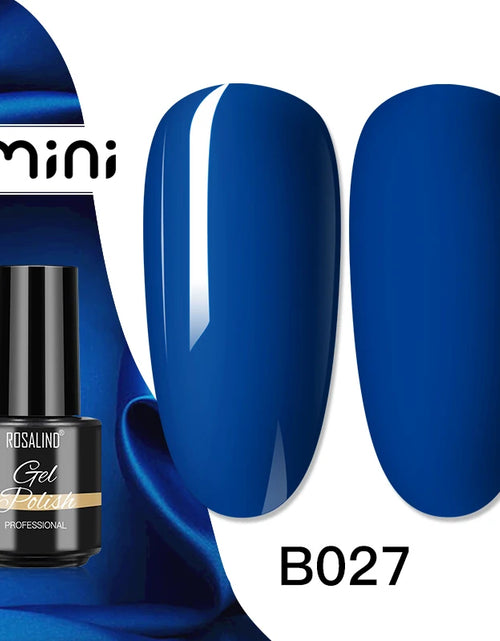 Load image into Gallery viewer, ROSALIND Bright Gel Nail Polish Mini 5ml Gel Polish Colorful Need UV Nail Lamp Semi-Permanent Base Top Gel Varnishes
