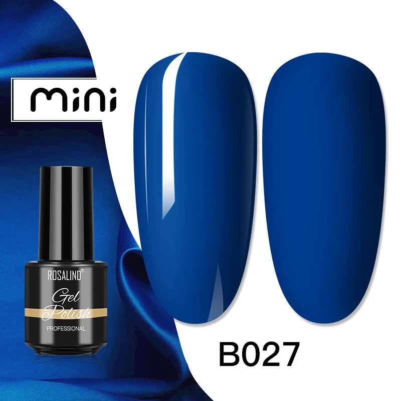 ROSALIND Bright Gel Nail Polish Mini 5ml Gel Polish Colorful Need UV Nail Lamp Semi-Permanent Base Top Gel Varnishes