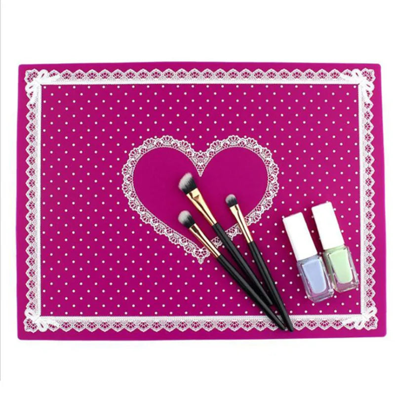 Nail Silicone Pillow with Lace Cushion Pillow Hand Holder Salon Nail Art Desk Mat Hand Pillow Cushion Photo Background Nail Tool