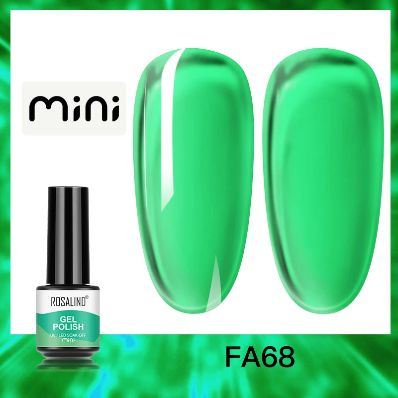 ROSALIND Bright Gel Nail Polish Mini 5ml Gel Polish Colorful Need UV Nail Lamp Semi-Permanent Base Top Gel Varnishes