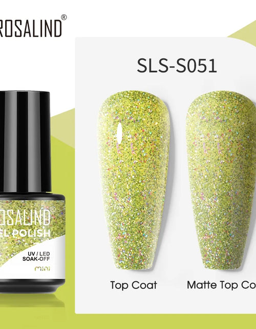 Load image into Gallery viewer, ROSALIND Bright Gel Nail Polish Mini 5ml Gel Polish Colorful Need UV Nail Lamp Semi-Permanent Base Top Gel Varnishes
