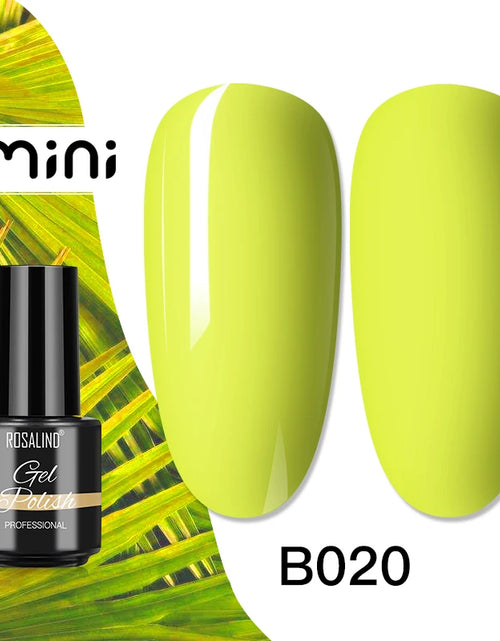 Load image into Gallery viewer, ROSALIND Bright Gel Nail Polish Mini 5ml Gel Polish Colorful Need UV Nail Lamp Semi-Permanent Base Top Gel Varnishes
