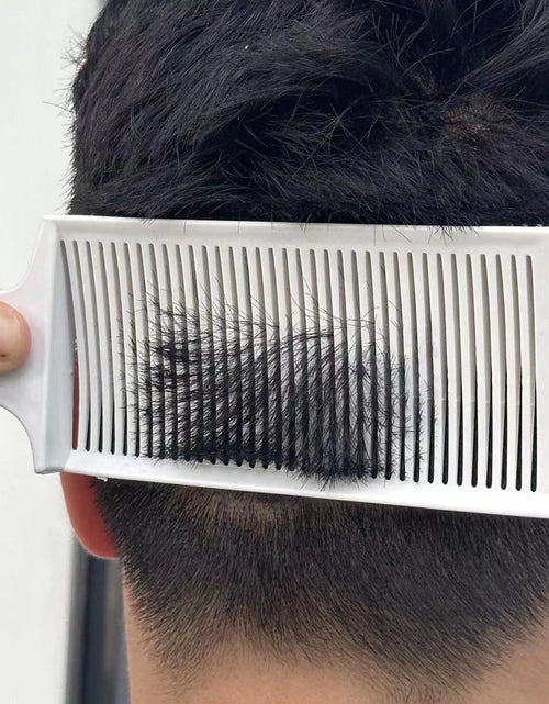 Load image into Gallery viewer, 1pc Hair cutting aids Plastic Flat head push Trimming comb Men&#39;s trimming Design major Flat comb Dedicated to hair salons
