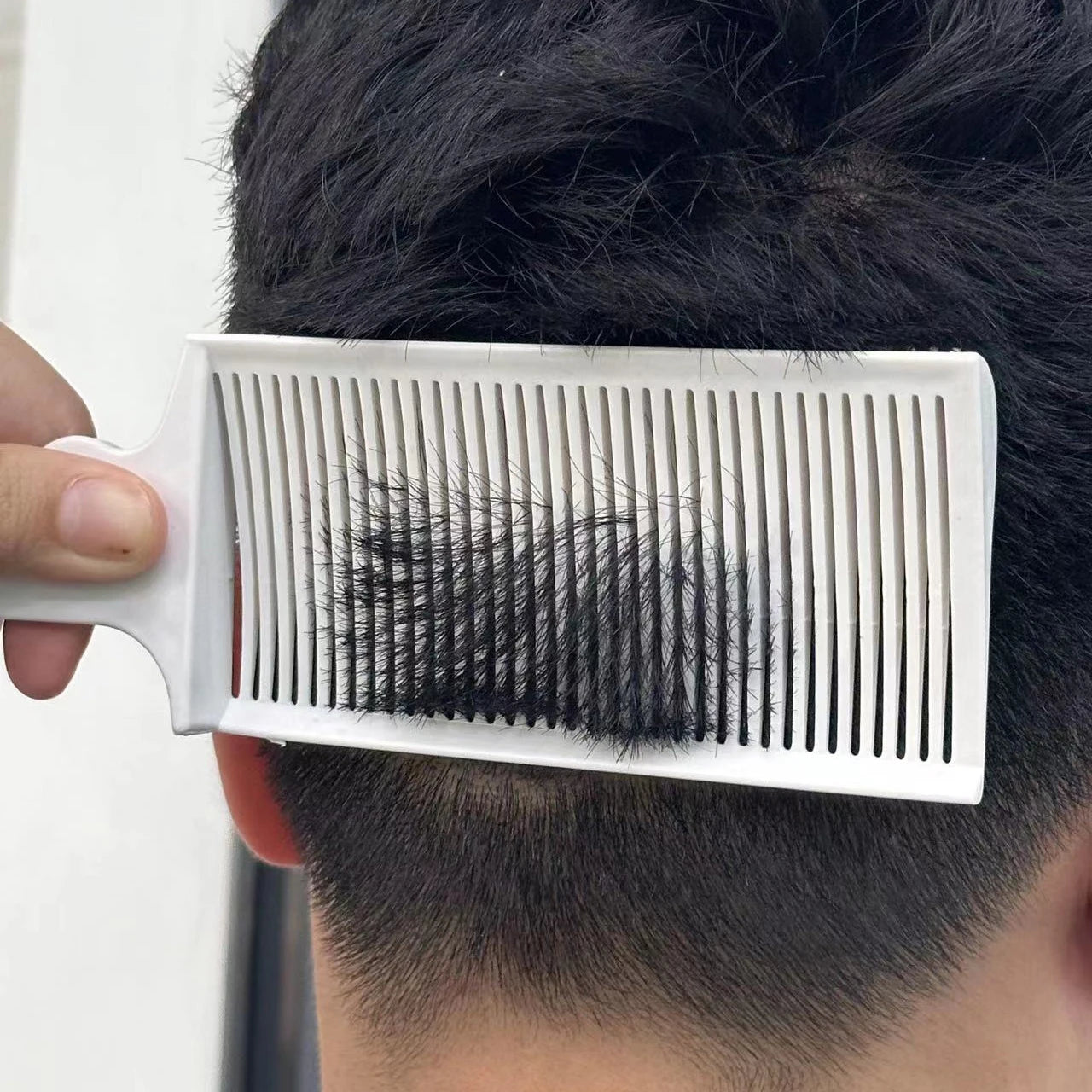 1pc Hair cutting aids Plastic Flat head push Trimming comb Men's trimming Design major Flat comb Dedicated to hair salons