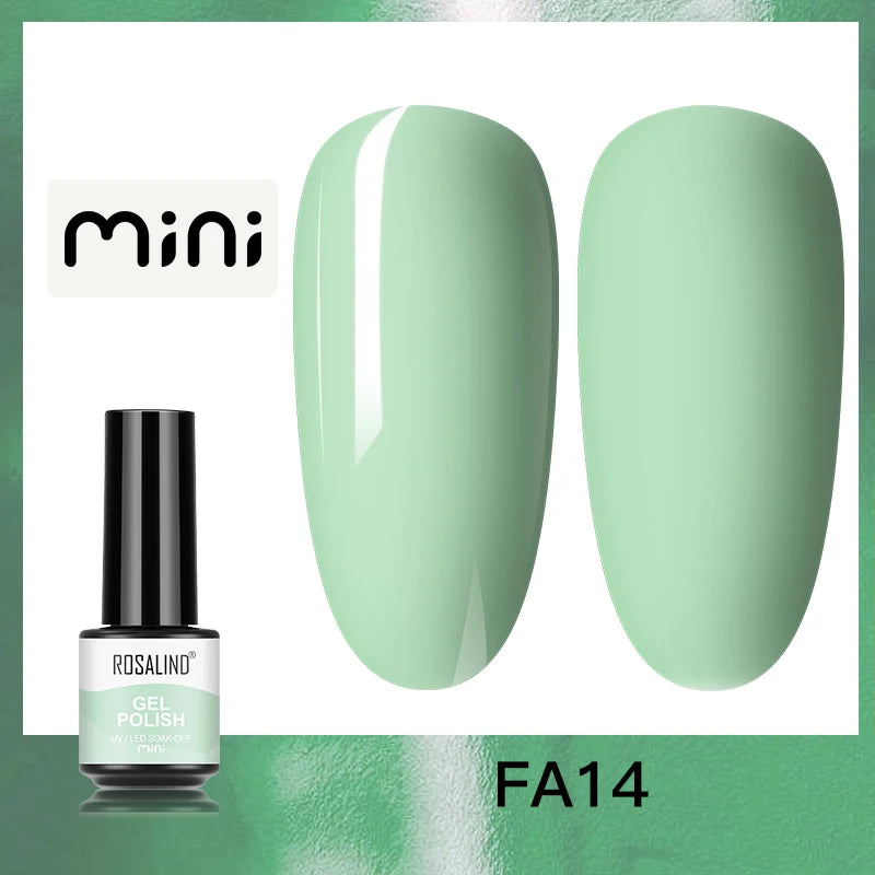 ROSALIND Bright Gel Nail Polish Mini 5ml Gel Polish Colorful Need UV Nail Lamp Semi-Permanent Base Top Gel Varnishes