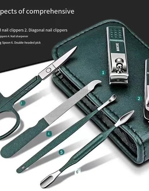 Load image into Gallery viewer, Nail Scissors Set Household High End Mens And Womens Special Nail Clippers Manicure Beauty Tools 6 Piece Portable Household
