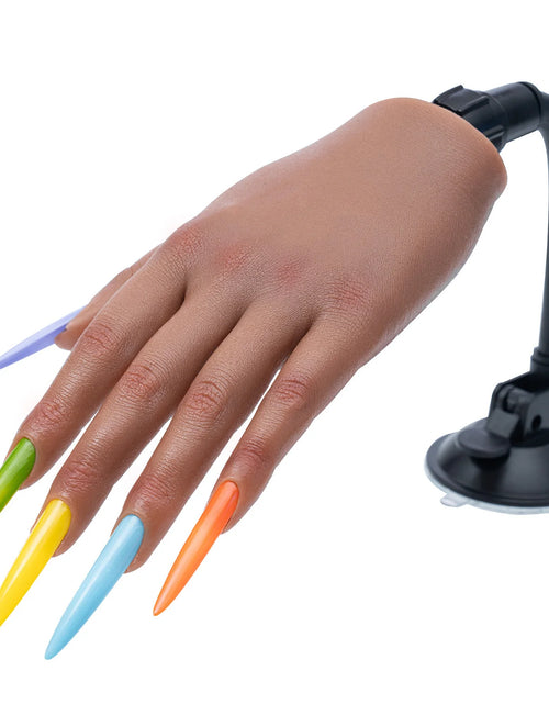 Load image into Gallery viewer, Nail Training Practice Hand For Acrylic Nails Silicone Fake Hands To Nail Practice Hand Model Filming Props Veikmv
