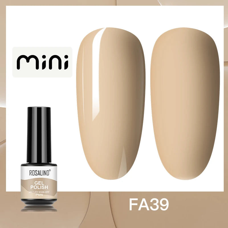 ROSALIND Bright Gel Nail Polish Mini 5ml Gel Polish Colorful Need UV Nail Lamp Semi-Permanent Base Top Gel Varnishes
