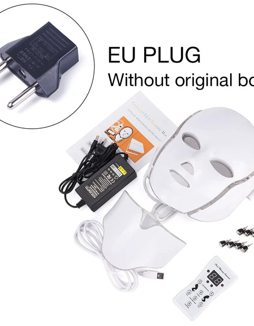 Load image into Gallery viewer, 7 Colors LED Facial Mask with Neck LED Light Photon Mask Skin Rejuvenation Anti Acne Beauty Device Face Lifting Firm Massager
