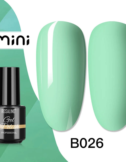 Load image into Gallery viewer, ROSALIND Bright Gel Nail Polish Mini 5ml Gel Polish Colorful Need UV Nail Lamp Semi-Permanent Base Top Gel Varnishes
