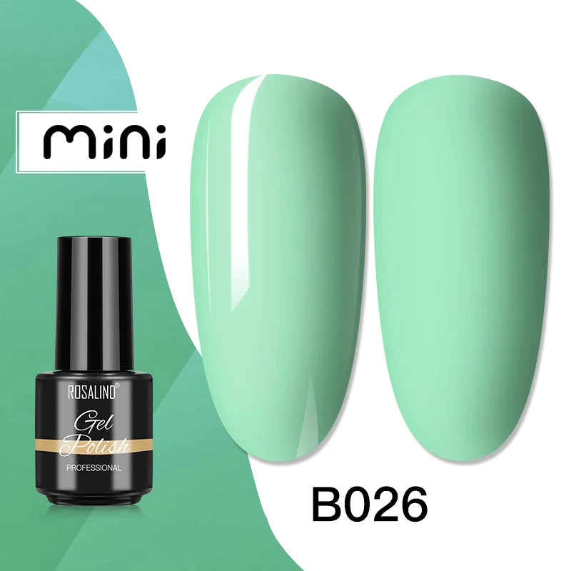 ROSALIND Bright Gel Nail Polish Mini 5ml Gel Polish Colorful Need UV Nail Lamp Semi-Permanent Base Top Gel Varnishes