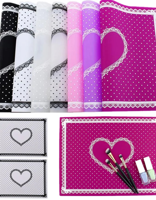 Load image into Gallery viewer, Nail Silicone Pillow with Lace Cushion Pillow Hand Holder Salon Nail Art Desk Mat Hand Pillow Cushion Photo Background Nail Tool
