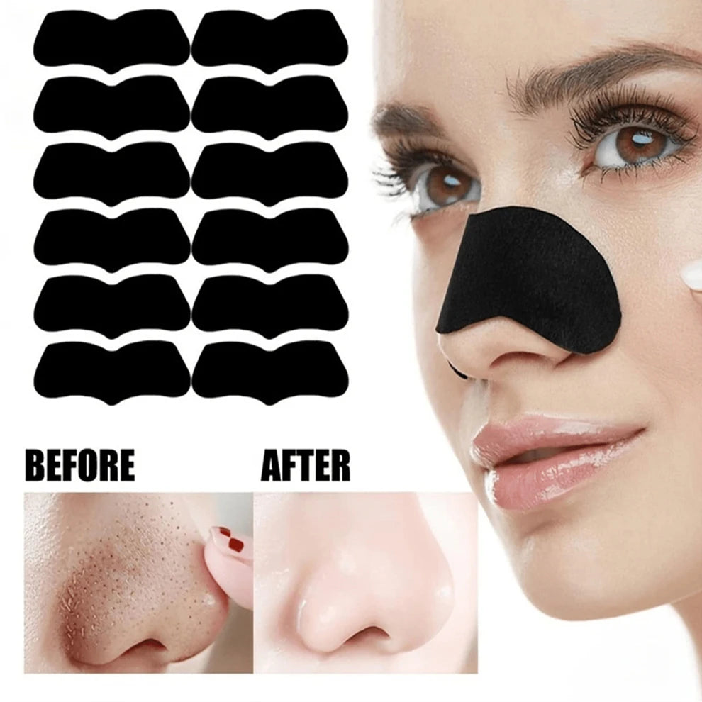 10Pcs Nose Blackhead Remover Mask Deep Cleaning Shrink Pore Acne Treatment Mask Nose Blackhead Remover Mask Health Care