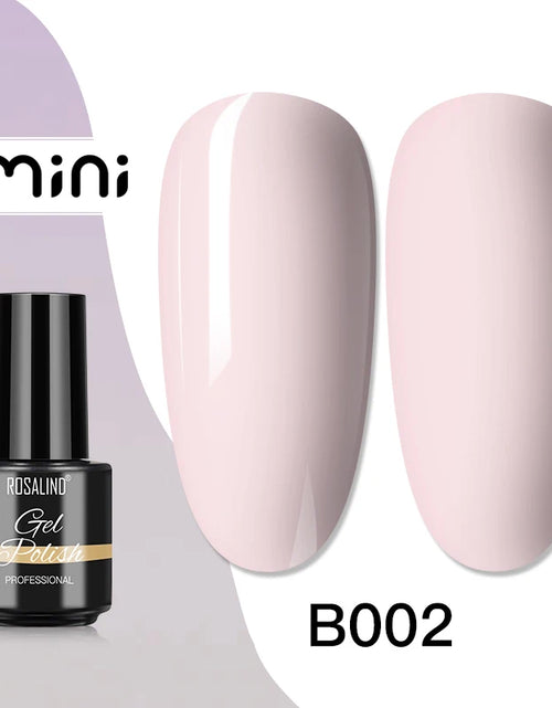Load image into Gallery viewer, ROSALIND Bright Gel Nail Polish Mini 5ml Gel Polish Colorful Need UV Nail Lamp Semi-Permanent Base Top Gel Varnishes
