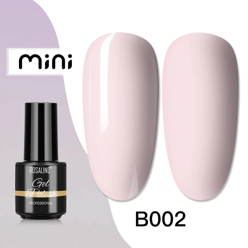 ROSALIND Bright Gel Nail Polish Mini 5ml Gel Polish Colorful Need UV Nail Lamp Semi-Permanent Base Top Gel Varnishes