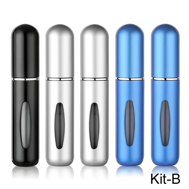 5pcs 5ml Mini Refillable Perfume Atomizer Aluminum Perfume Bottle Portable Perfume Spray Bottle Travel Parfume Mini Bottle