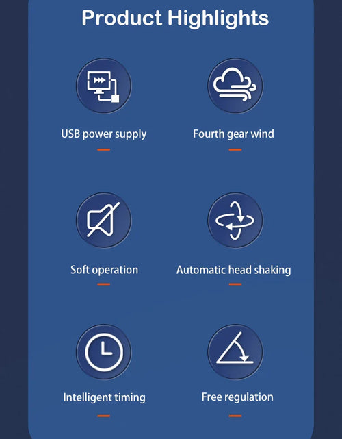Load image into Gallery viewer, 3600mAh USB Desk Fan 4 Speed Adjustable Desktop Table Fan with Strong Wind Quiet Operation Kipas USB Oscillating Fan
