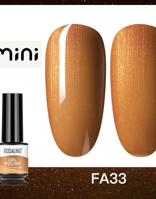 Load image into Gallery viewer, ROSALIND Bright Gel Nail Polish Mini 5ml Gel Polish Colorful Need UV Nail Lamp Semi-Permanent Base Top Gel Varnishes
